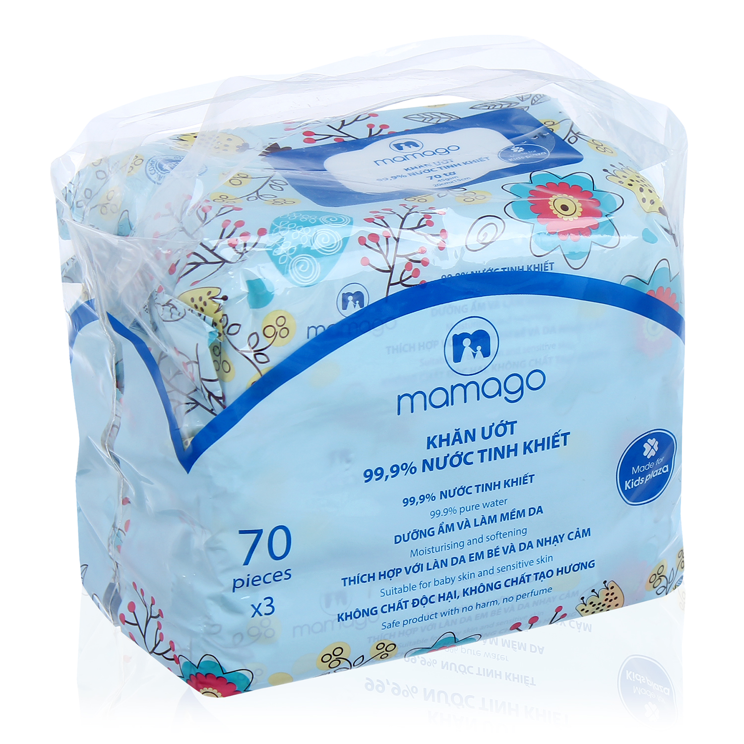 Combo 3 gói khăn ướt Mamago 70pcx